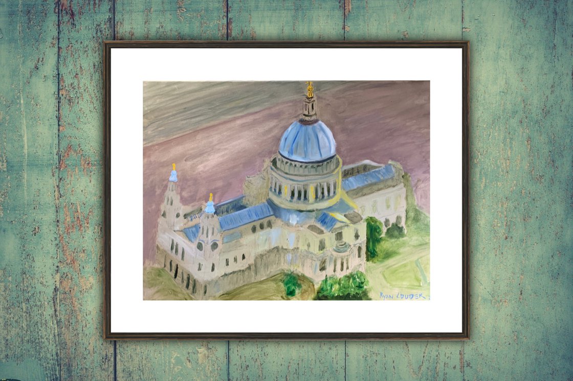 A painting titled 'St Paul’s Cathedral by Ryan  Louder' by Ryan Louder