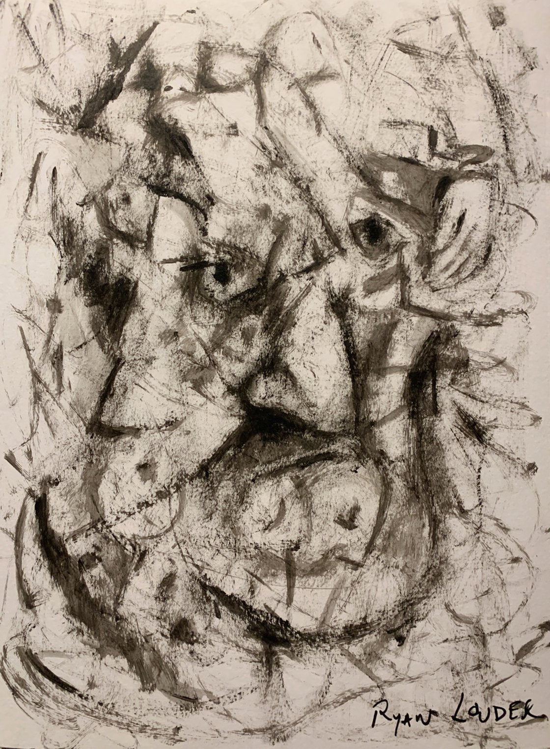 A painting titled 'Angry Man by Ryan  Louder' by Ryan Louder