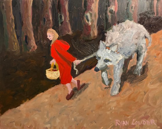 Little Red Riding Hood Stood To Inherit A Fortune Painting by Ryan Louder