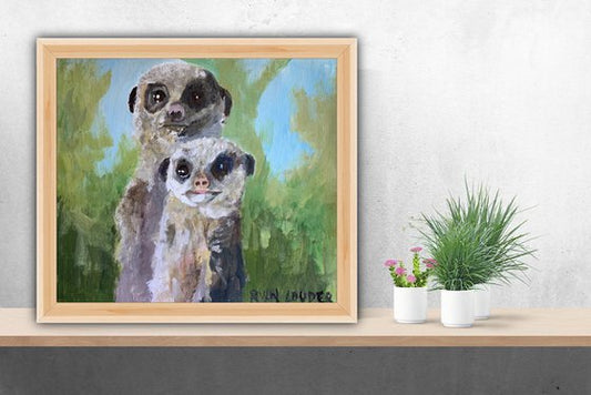 Meerkat Painting by Ryan Louder