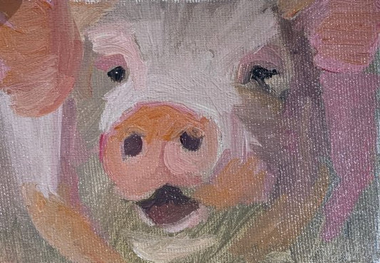 Happy Pig Painting by Ryan Louder