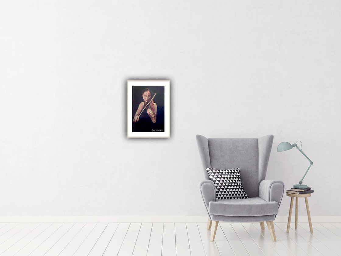 The Violinist - Musician by Ryan  Louder - Sold