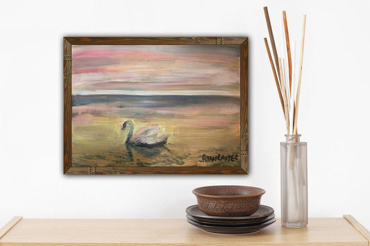 Swans At Dawn by Ryan  Louder - Surreal Multi-Layered Vision - Ethereal Landscapes