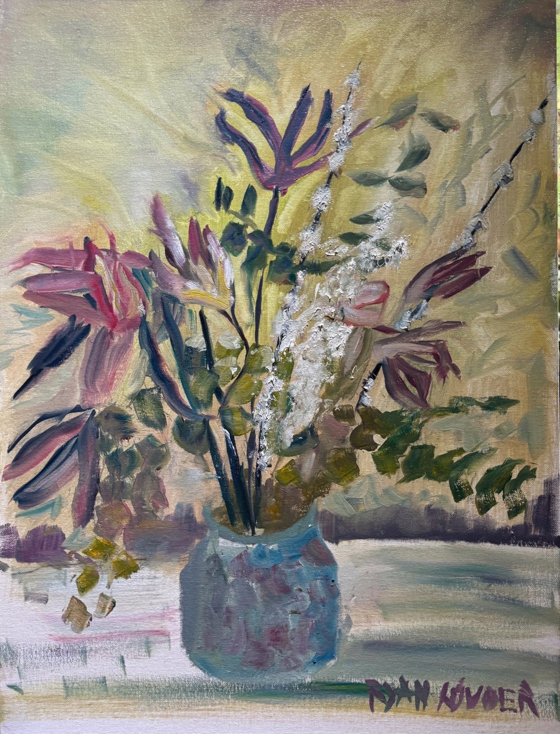 Pink Lillies On A Spring Day by Ryan  Louder - Sold