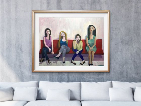 Four Women Painting by Ryan Louder