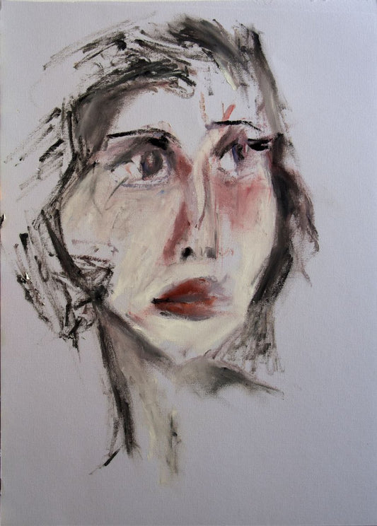 A painting titled 'Woman With Red Lipstick by Ryan  Louder' by Ryan Louder