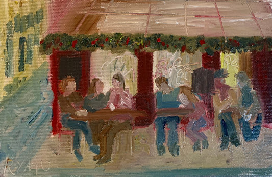 A painting titled 'Paris Cafe by Ryan  Louder' by Ryan Louder