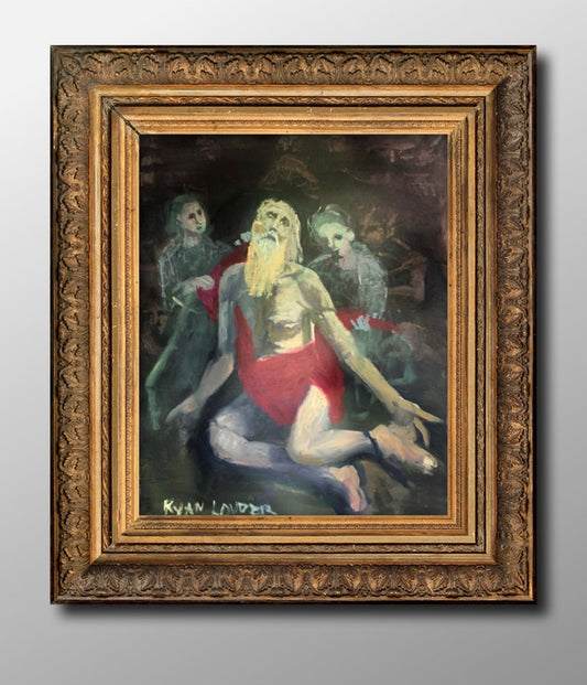 A painting titled 'The Red Robe by Ryan  Louder' by Ryan Louder