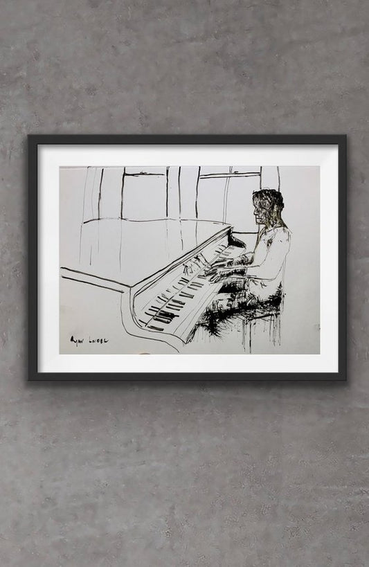 The Weary Piano Player Painting by Ryan Louder