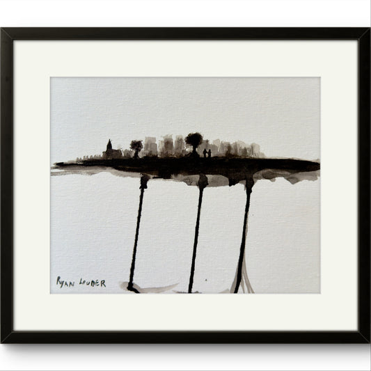 A painting titled 'Laying Down Roots' by Ryan Louder