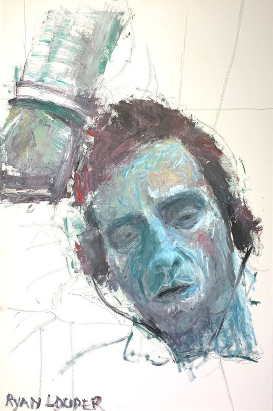 Johnny Cash Painting by Ryan Louder