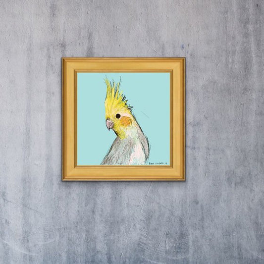 Cockatiel 12x12 limited edition Painting by Ryan Louder