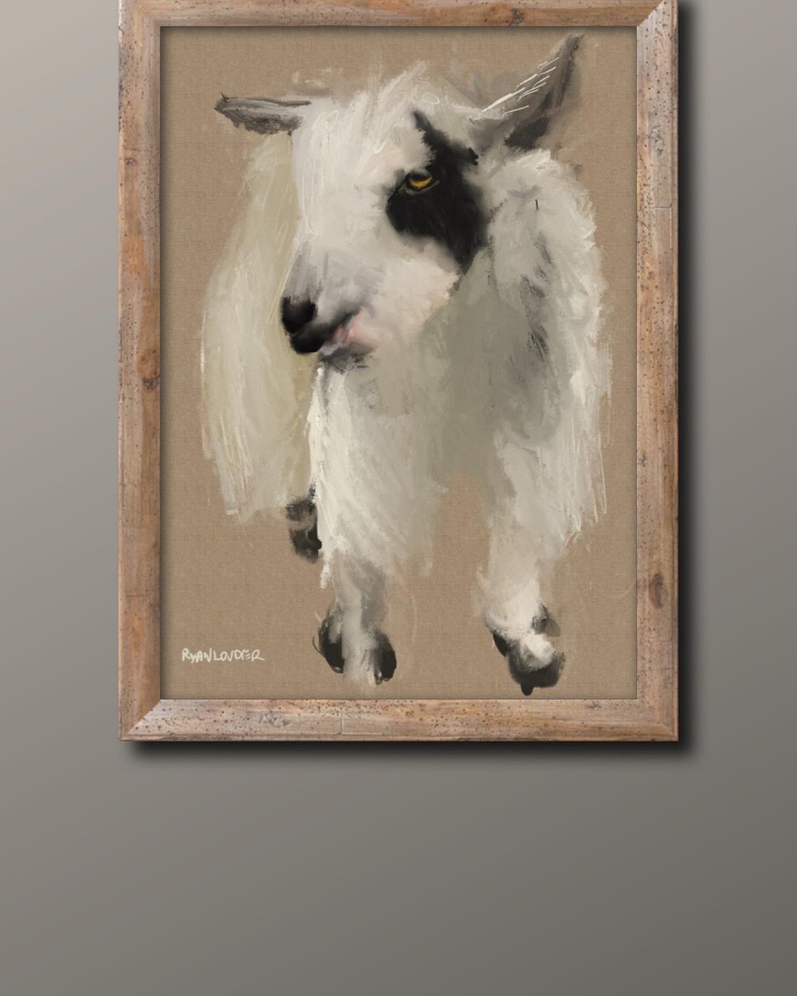 A painting titled 'Year of the Goat by Ryan  Louder' by Ryan Louder