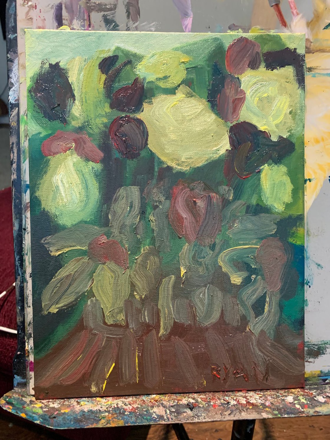 A painting titled 'Flowers no.3 by Ryan  Louder' by Ryan Louder