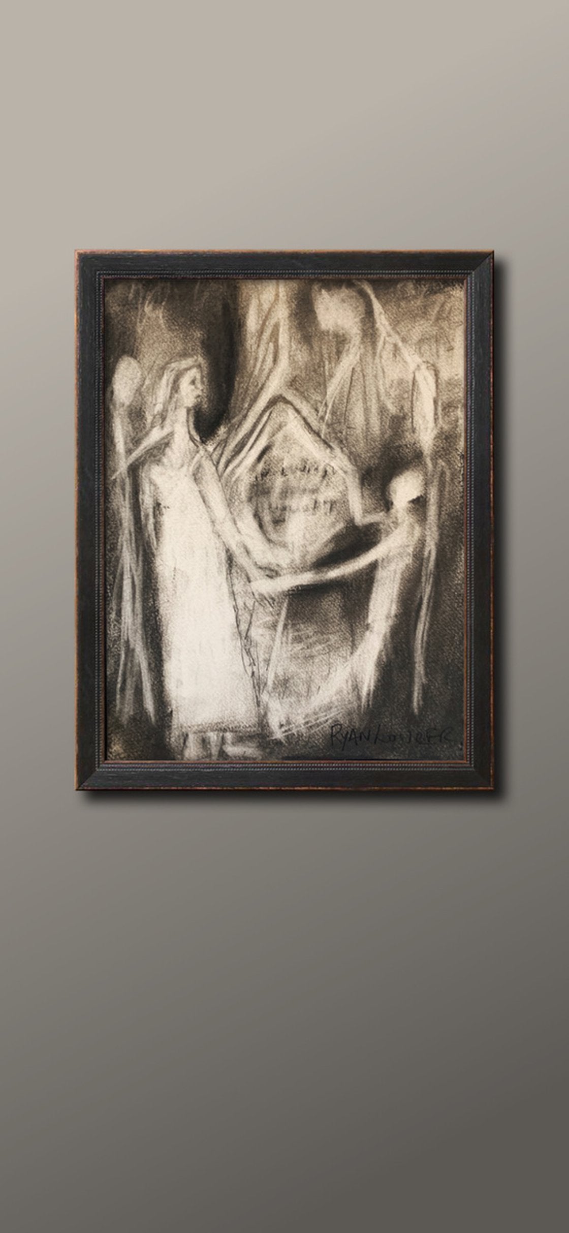 A painting titled 'The Ghosts Of Nuffield Cemetery by Ryan  Louder' by Ryan Louder