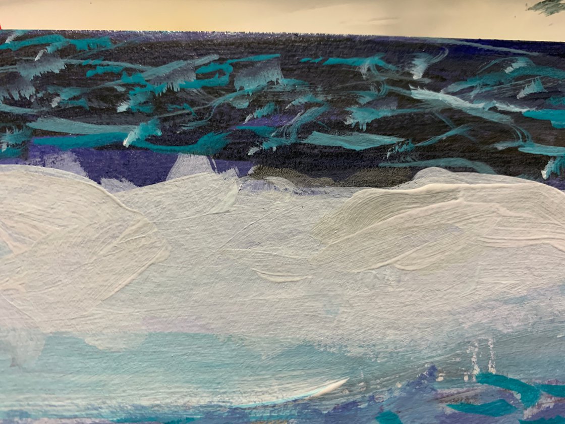 A painting titled 'Blue Beach by Ryan  Louder' by Ryan Louder