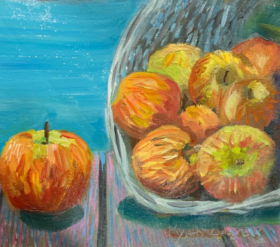 Apples Painting by Ryan Louder