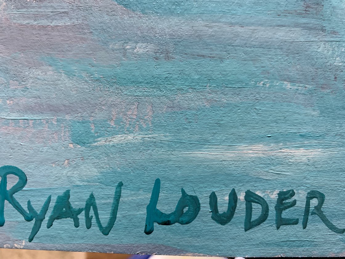 A painting titled 'Blue Beach by Ryan  Louder' by Ryan Louder