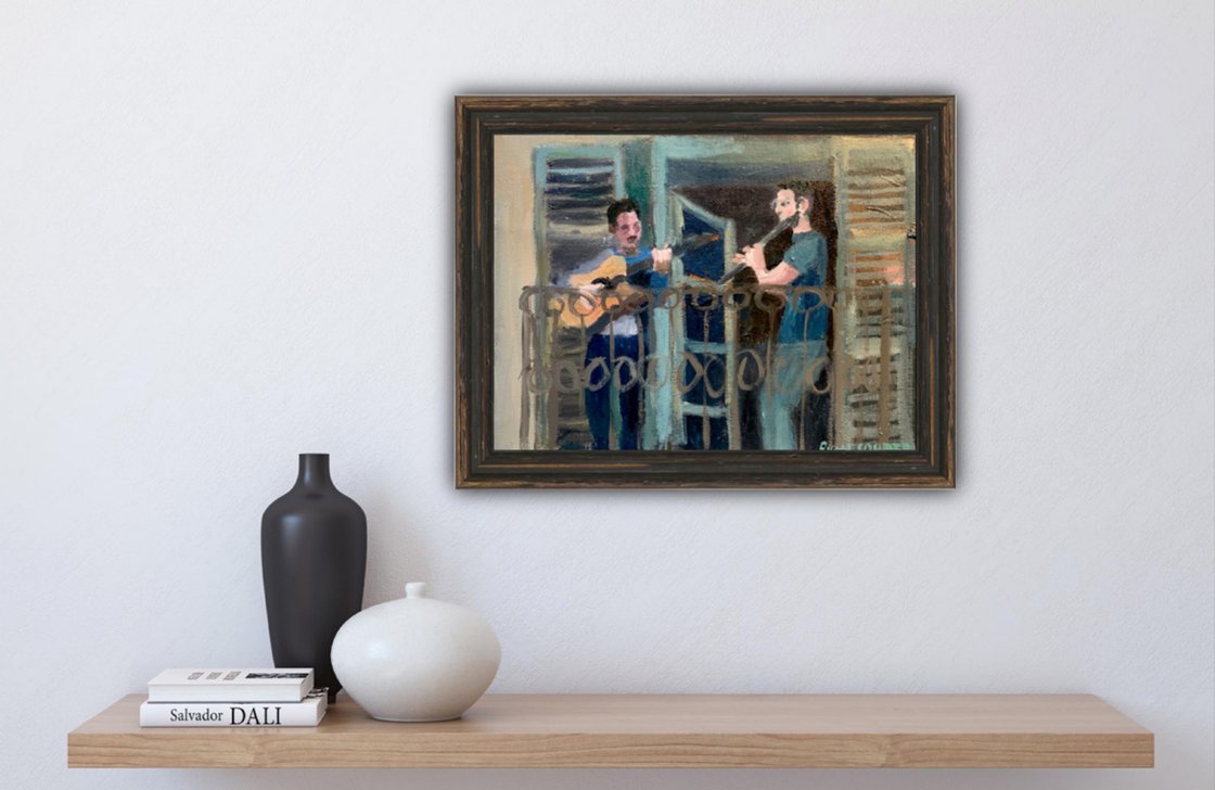 Singing From The Balcony In Italy no.2 by Ryan  Louder - Sold