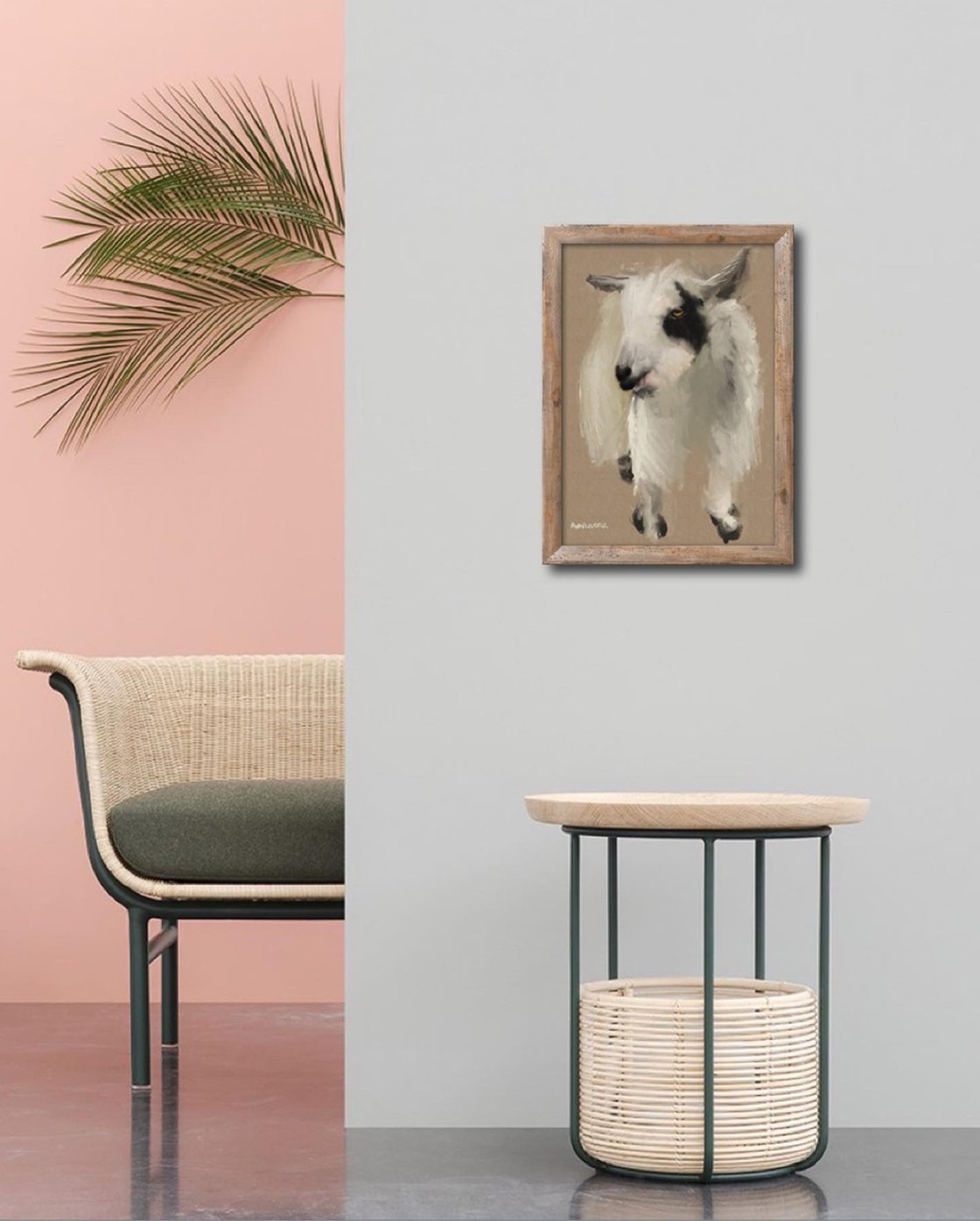 A painting titled 'Year of the Goat by Ryan  Louder' by Ryan Louder