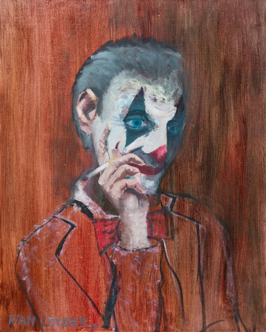 Clown Between Shows Painting by Ryan Louder