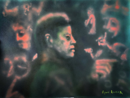 A painting titled 'JFK Assassination of Truth by Ryan  Louder' by Ryan Louder