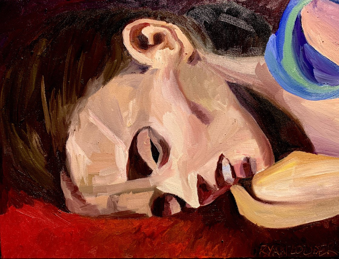 A painting titled 'Children of Yemen by Ryan  Louder' by Ryan Louder