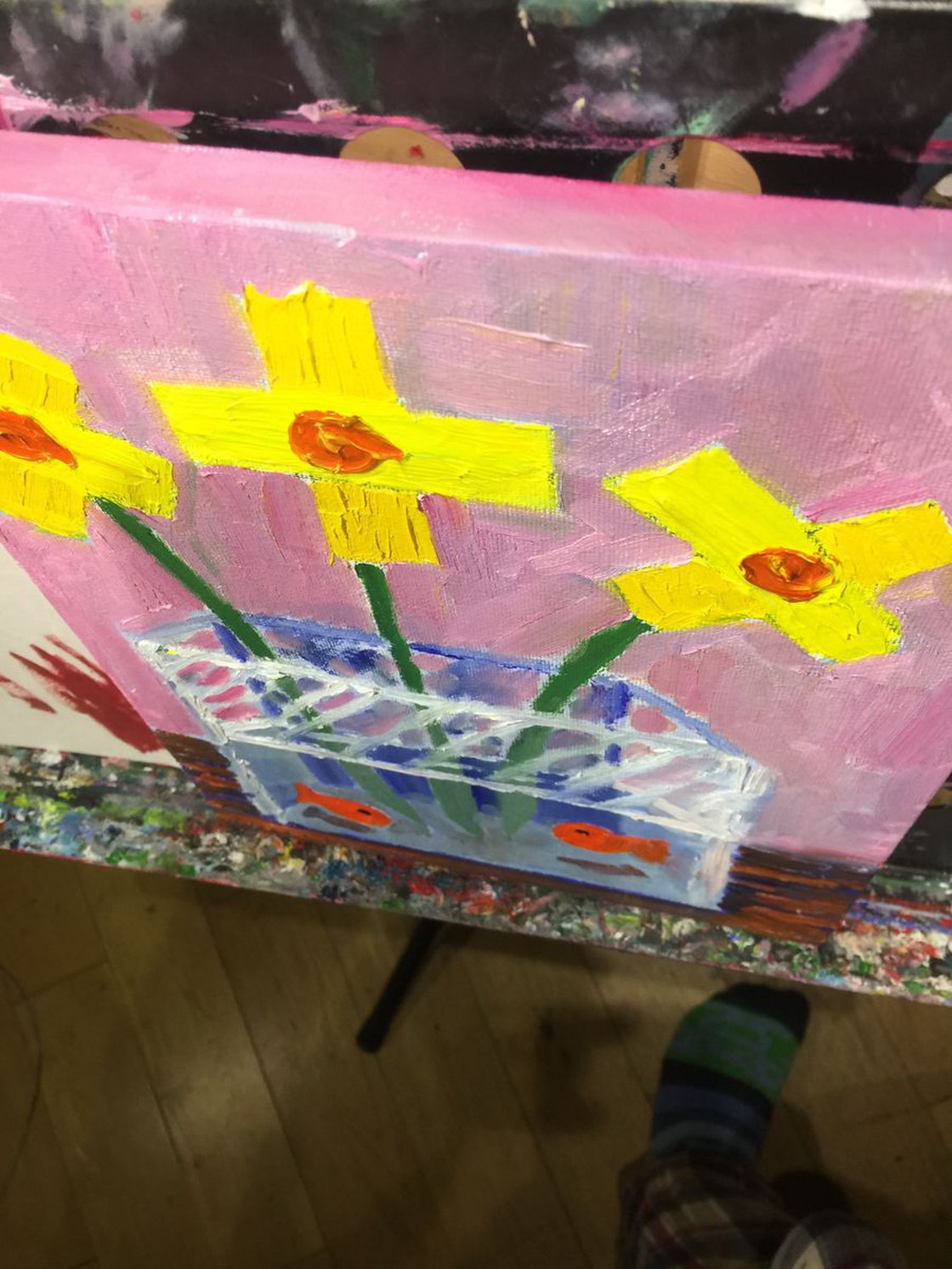 Daffodils and Goldfish by Ryan  Louder - Sold