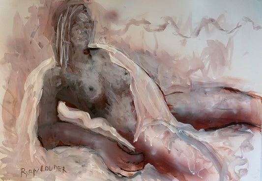 A painting titled 'Under The Covers by Ryan  Louder' by Ryan Louder