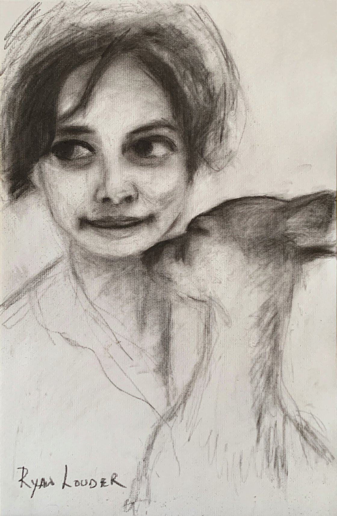 A painting titled 'Audrey and Bambi by Ryan  Louder' by Ryan Louder