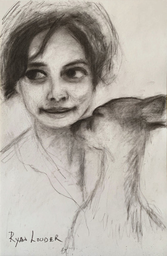 A painting titled 'Audrey and Bambi by Ryan  Louder' by Ryan Louder