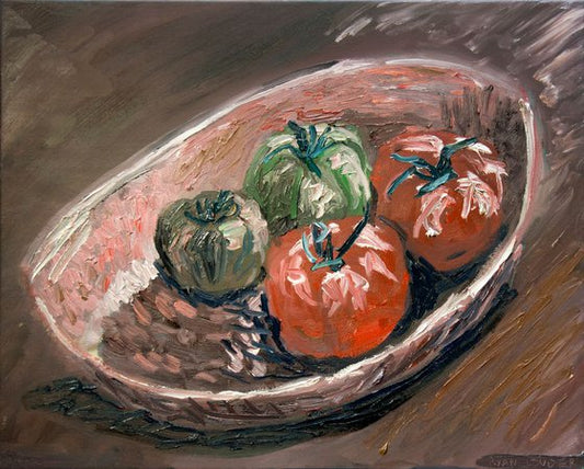 Tomatoes In A Copper Bowl Painting by Ryan Louder