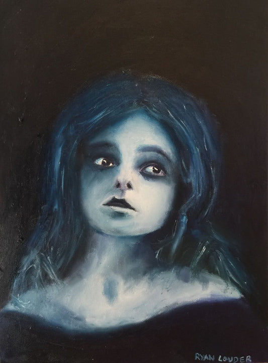 A painting titled 'When there's a knock on the door by Ryan  Louder' by Ryan Louder