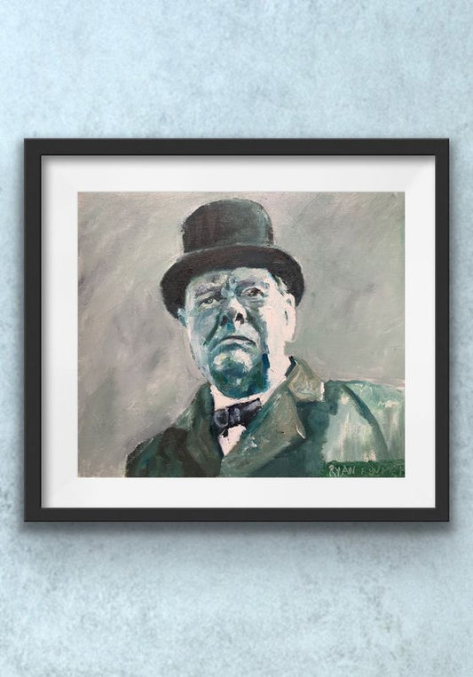 Winston Churchill Painting by Ryan Louder