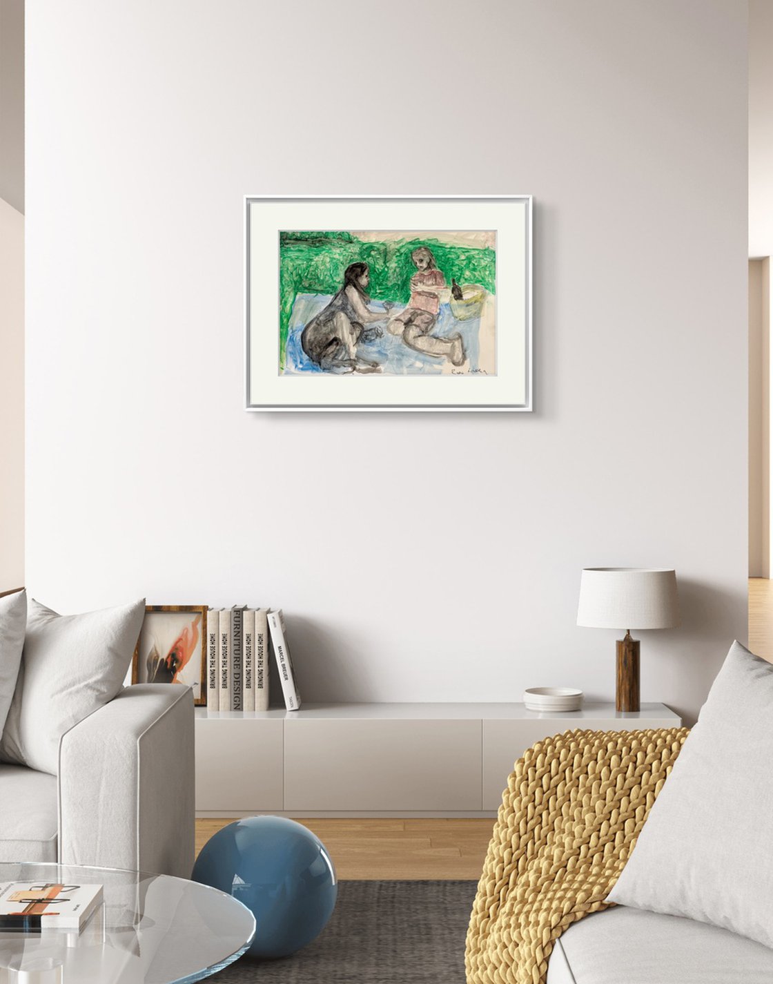 A painting titled 'Deep In Conversation by Ryan  Louder' by Ryan Louder