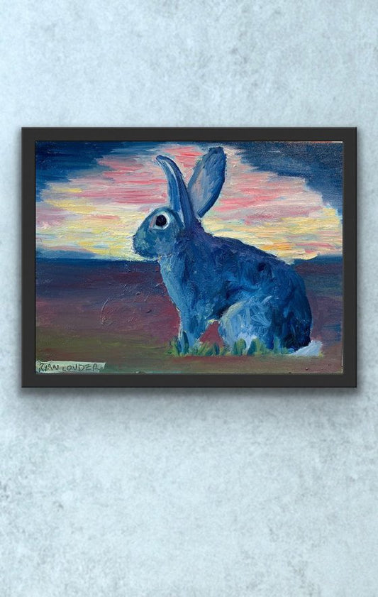 Rabbit At Dawn Painting by Ryan Louder