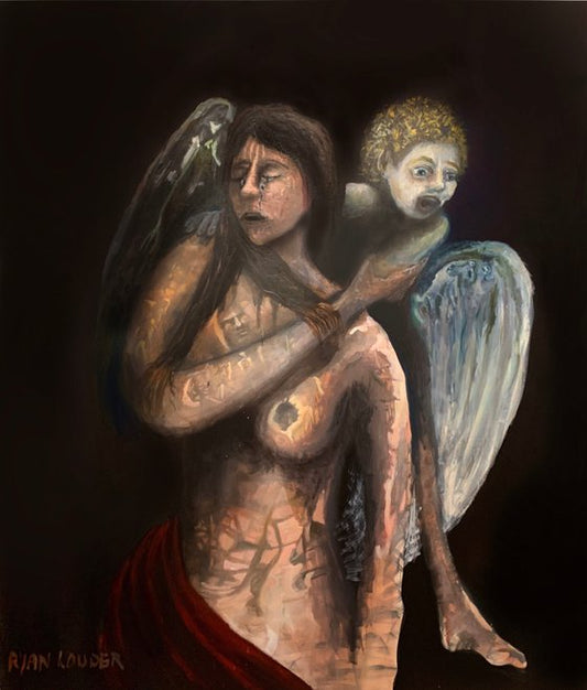 Some Angels Need To Fall Painting by Ryan Louder