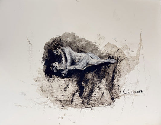 A painting titled 'The Embrace by Ryan  Louder' by Ryan Louder