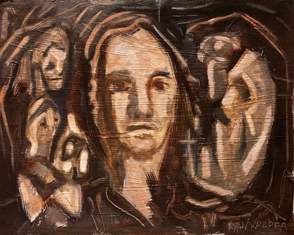A painting titled 'The Search by Ryan  Louder' by Ryan Louder