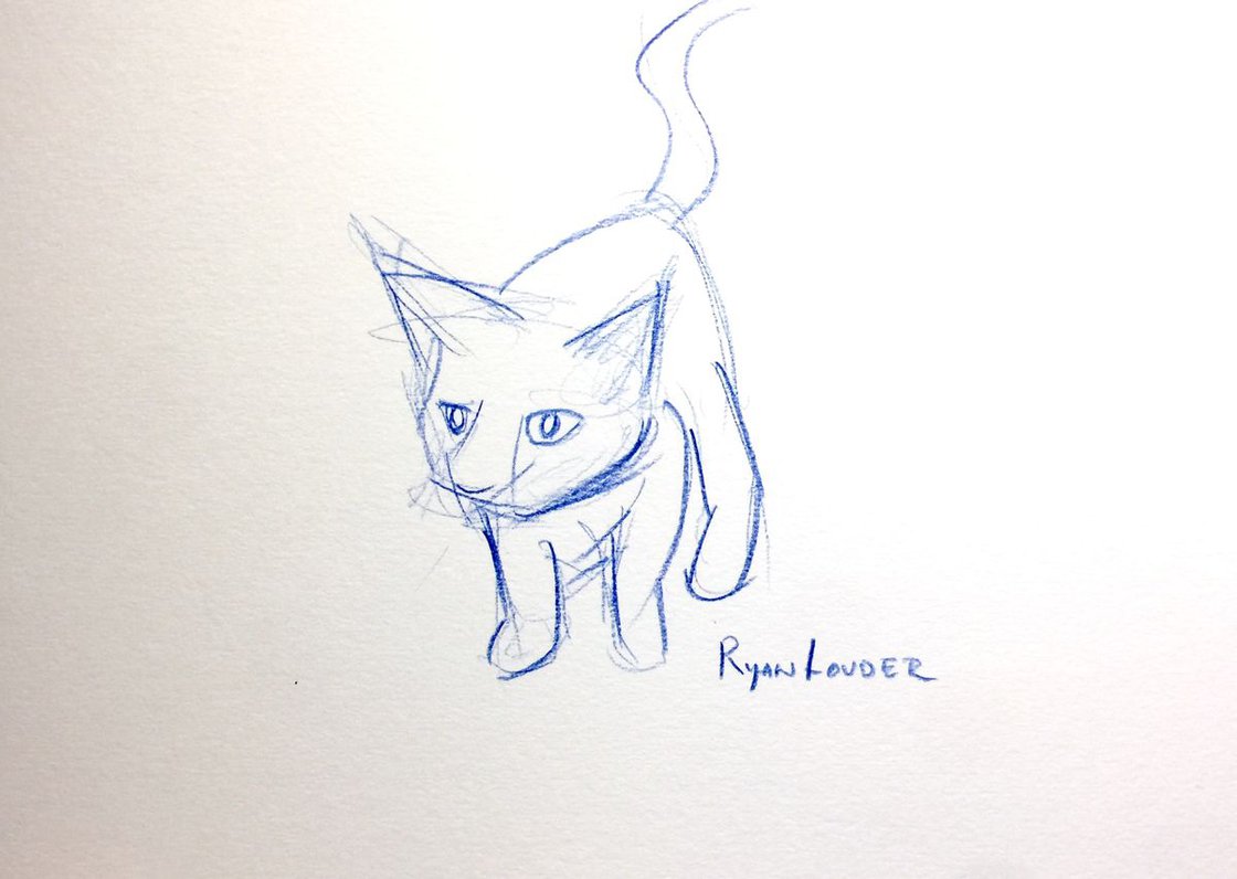 A painting titled 'Kitten by Ryan  Louder' by Ryan Louder