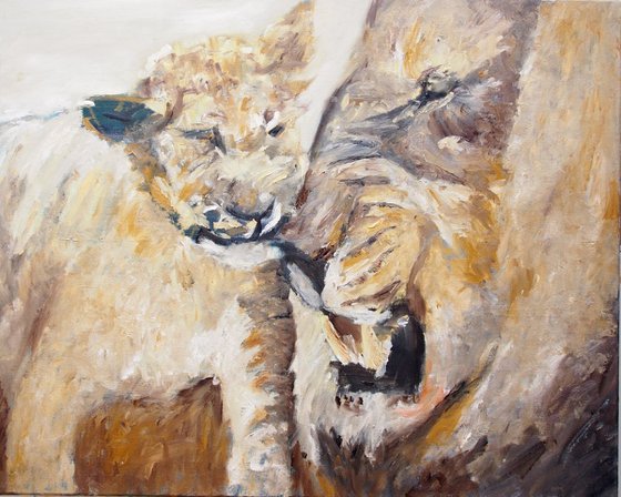 Lion Painting by Ryan Louder