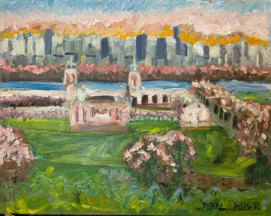 A painting titled 'Greenwich On Christmas Day by Ryan  Louder' by Ryan Louder