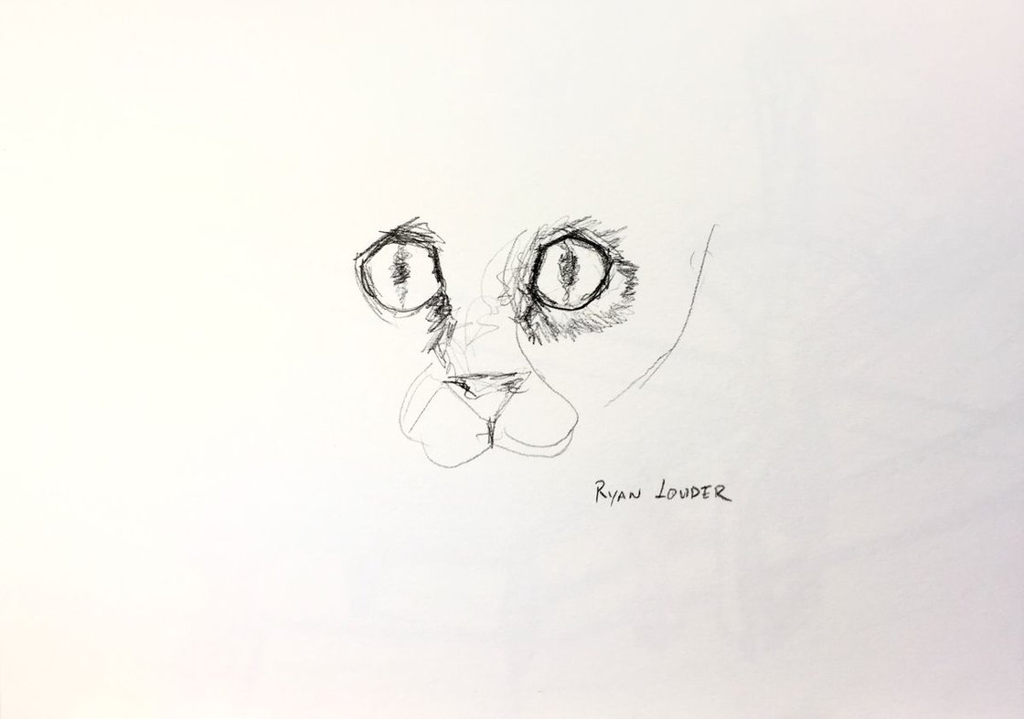 A painting titled 'Cats by Ryan  Louder' by Ryan Louder