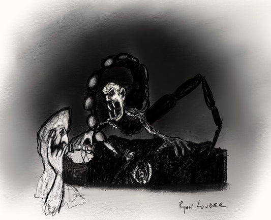 A painting titled 'Sleep Paralysis by Ryan  Louder' by Ryan Louder