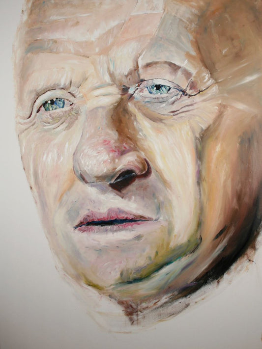 A painting titled 'Anthony Hopkins Portrait by Ryan  Louder' by Ryan Louder