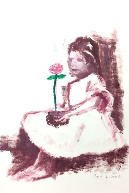 Flower Girl Study Painting by Ryan Louder