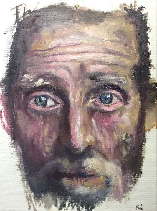 A painting titled 'Old Man by Ryan  Louder' by Ryan Louder