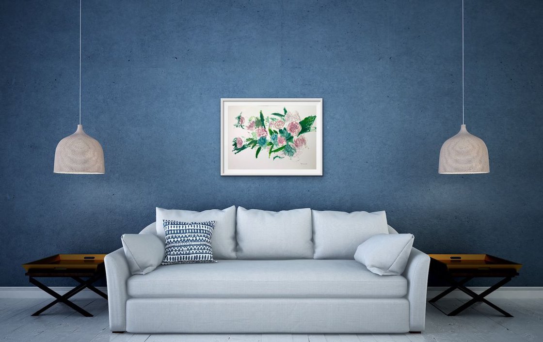 Pink Flowers  16x24 by Ryan  Louder - Sold