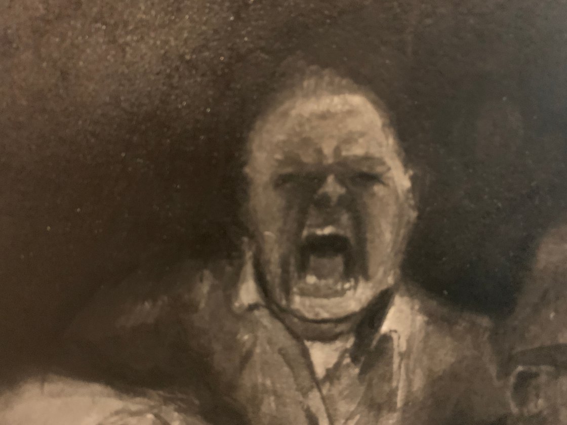 A painting titled 'Un-herd 12x16 Ink on paper by Ryan  Louder' by Ryan Louder