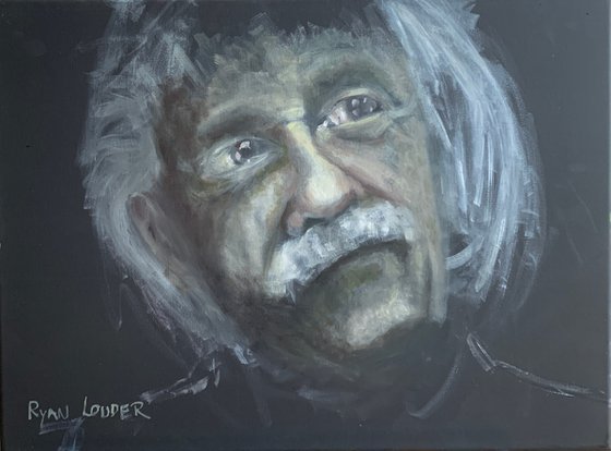 Einstein - Portrait of Einstein - Picture of Albert Einstein Painting by Ryan Louder